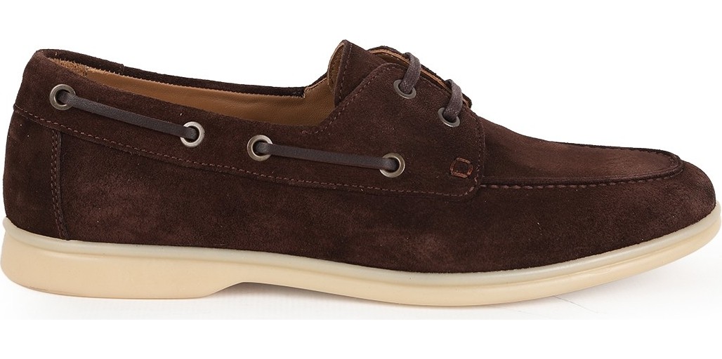 Libero L6035 Kahverengi Hakiki Süet Bağcık Detaylı Termo Taban Erkek Casual Loafer görsel 2