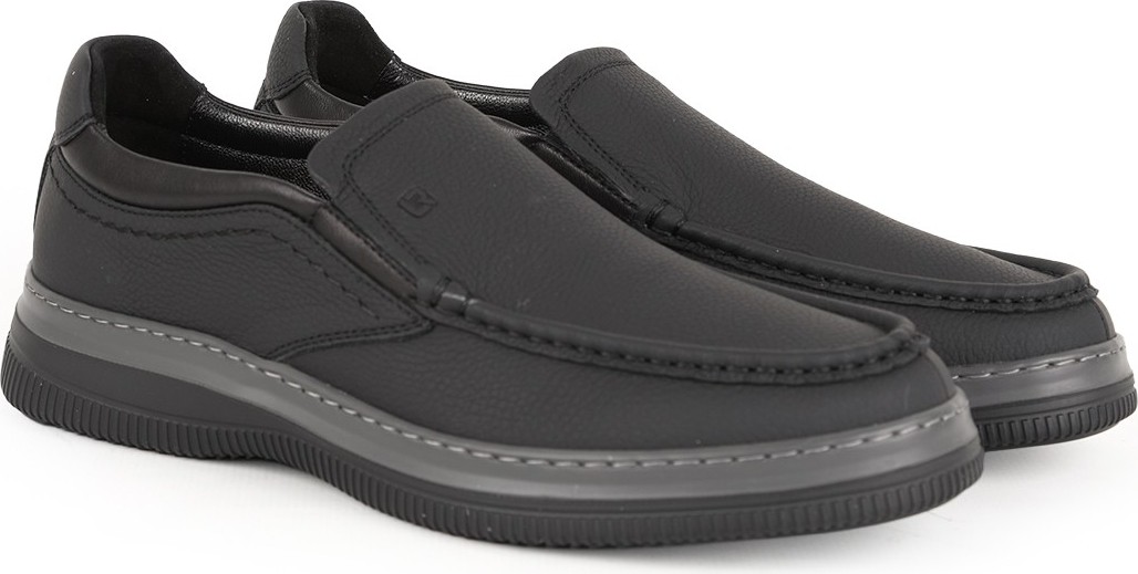 LBR Libero Lbr H1094 Hakiki Antik Deri U-Burun Dikişli Yan Lastikli Ultra Hafif Taban Erkek Casual Comfort Ayakkabı görsel 5