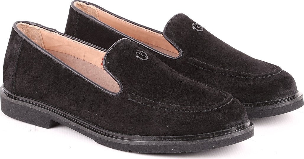 Libero L039.15104 Hakiki Süet Deri Yuvarlak Burun Metal Logo Detaylı Esnek Taban Kadın Comfort Casual Loafer Ayakkabı görsel 3