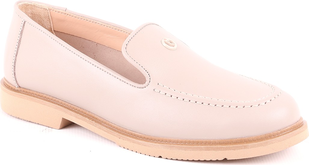 Libero L039.15104 Hakiki Deri Yuvarlak Burun Metal Logo Detaylı Esnek Taban Kadın Comfort Casual Loafer Ayakkabı görsel 5