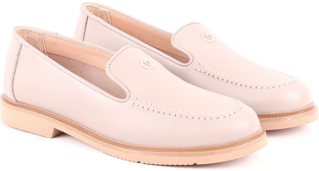 Libero L039.15104 Hakiki Deri Yuvarlak Burun Metal Logo Detaylı Esnek Taban Kadın Comfort Casual Loafer Ayakkabı görsel 7