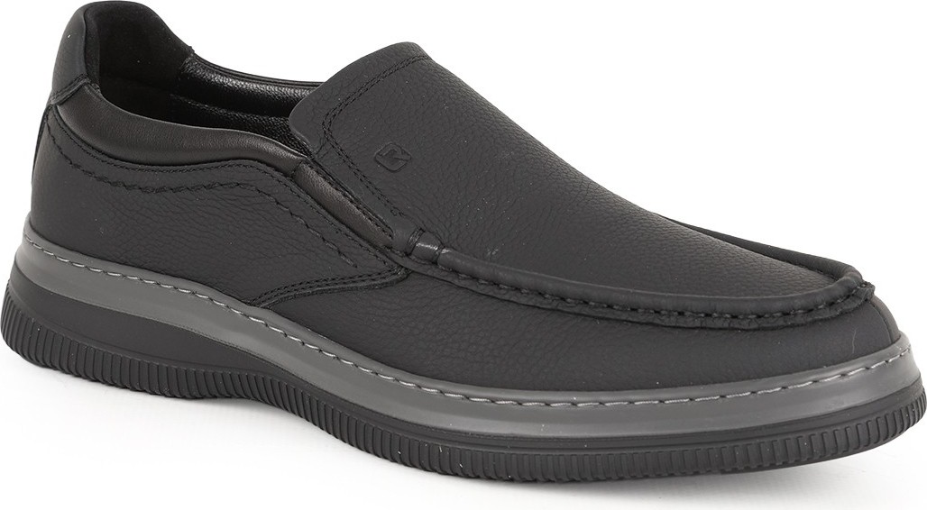 LBR Libero Lbr H1094 Hakiki Antik Deri U-Burun Dikişli Yan Lastikli Ultra Hafif Taban Erkek Casual Comfort Ayakkabı görsel 3