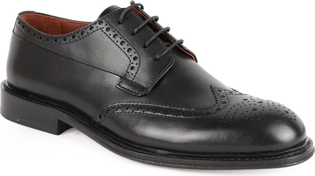 Libero L5233 Hakiki Deri Wingtip Brogue Detaylı Kösele Taban Erkek Klasik Ayakkabı