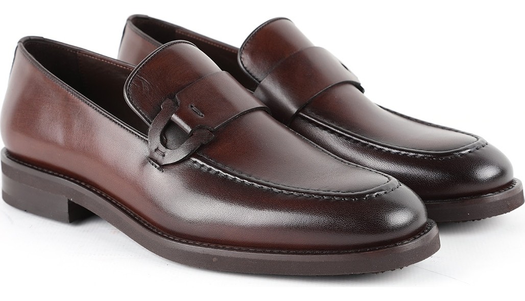Libero L5875 Hakiki Açma Deri Metal Aksesuarlı Ultra Hafif Eva Taban Erkek Comfort Loafer görsel 3