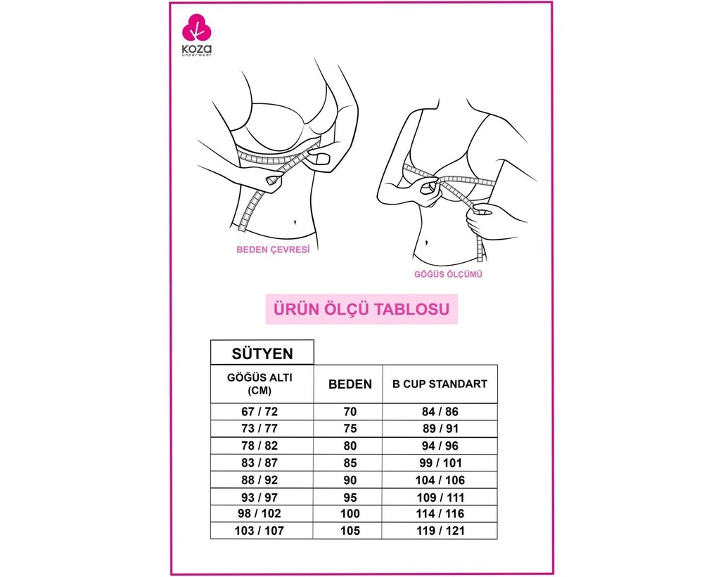 Koza İç Giyim Kadın Dolgusuz Toparlayıcı Minimizer Sütyen görsel 4