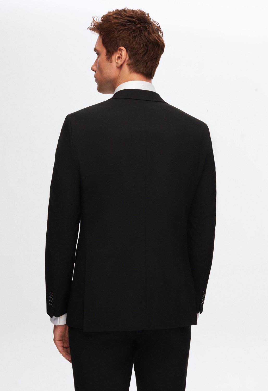 D'S Damat Slim Fit Siyah Düz Mono Yaka Çift Yırtmaçlı Astarlı Takim Elbise 4HF05ORT01577 görsel 7