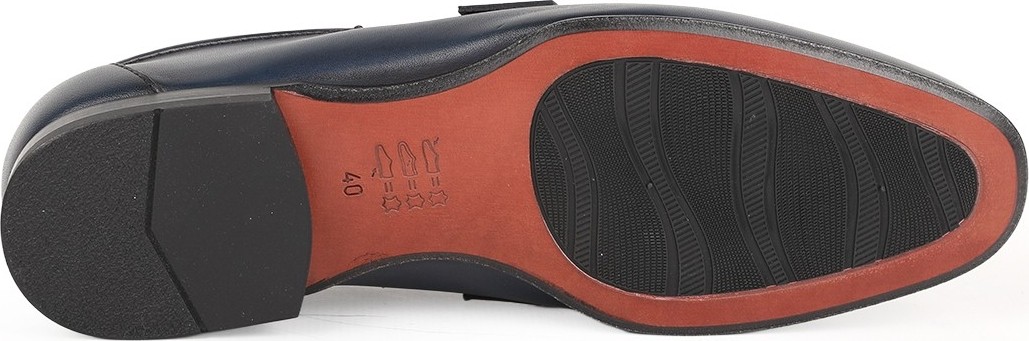 Libero L5607 Hakiki Deri Metal Aksesuarlı Ince Burun Dikişli Erkek Takım Elbise ve Ofis Loafer görsel 8
