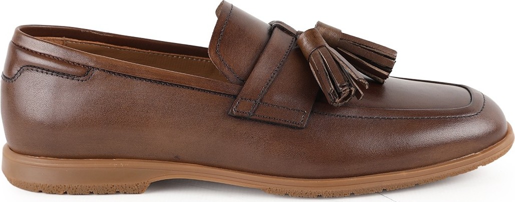 Libero Erkek Hakiki Deri Püsküllü Loafer Ayakkabı Kauçuk Taban Günlük Klasik Model L6022 görsel 2