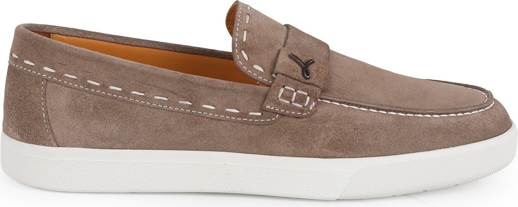 LBR H1128 Hakiki Süet Deri Metal Aksesuarlı Darbe Emici Esnek Taban Erkek Comfort Casual Sneaker Loafer görsel 6