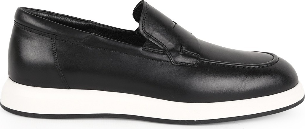 LBR H1028 Ea Elbr H1028 Hakiki Deri Maske Detaylı Şok Emici Esnek Taban Erkek Comfort Casual Loaferva Antik Kahve-Beyaz görsel 6