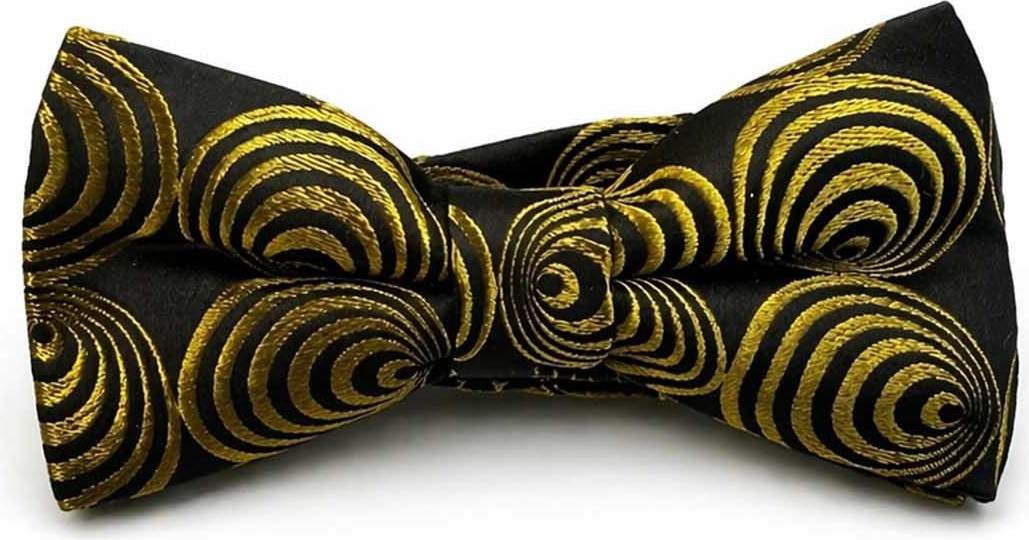 Kravatkolik Siyah - Yeşil Motif Ipek Papyon SB189 görsel 4