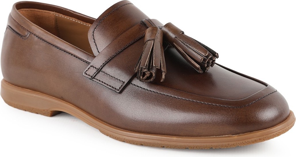 Libero Erkek Hakiki Deri Püsküllü Loafer Ayakkabı Kauçuk Taban Günlük Klasik Model L6022