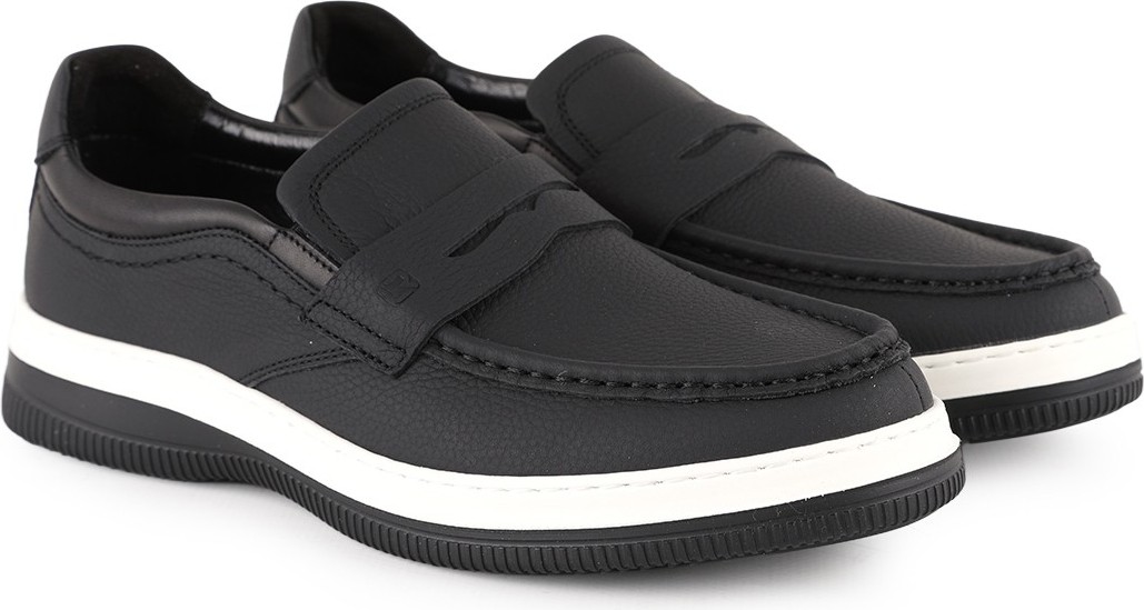 LBR Erkek Antik Deri Loafer Hafif Eva Taban Bağcıksız Günlük Casual Ayakkabı H1066 görsel 3