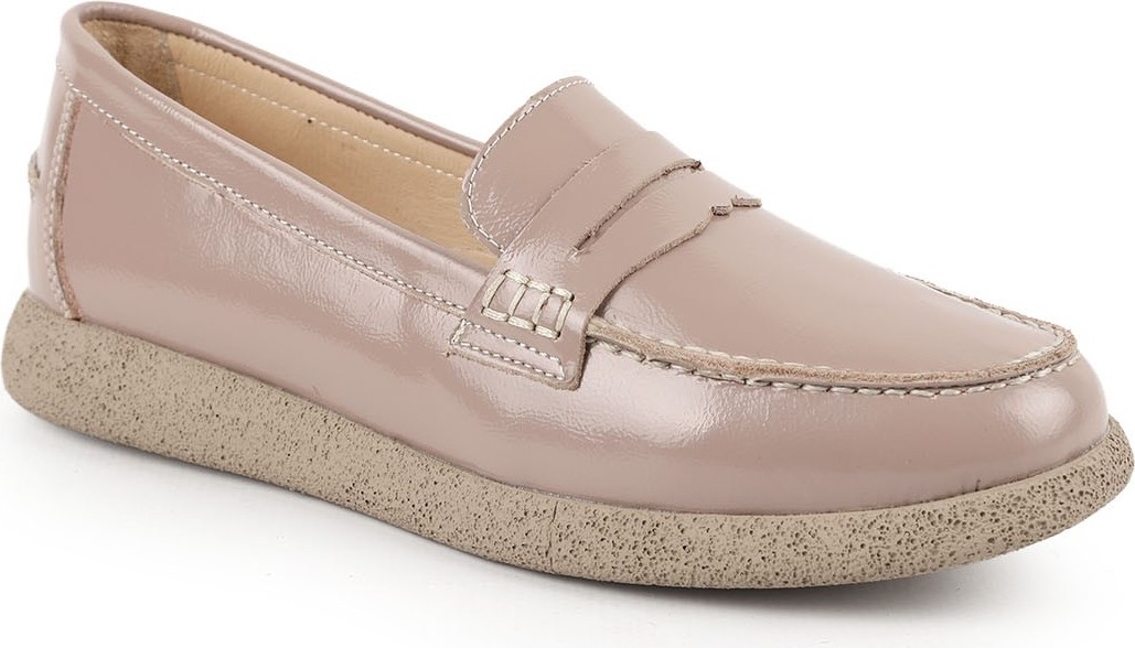Libero L076.5604 Hakiki Rugan Deri Klasik Bantlı Esnek Düz Eva Taban Kadın Comfort Loafer Babet