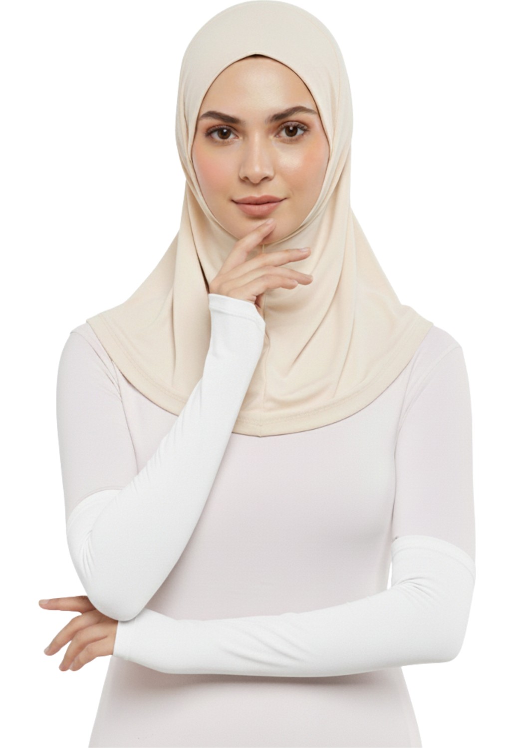 Altobeh Pratik Tesettür Kolluk Penye Namaz Kolluğu Düz - Siyah görsel 8