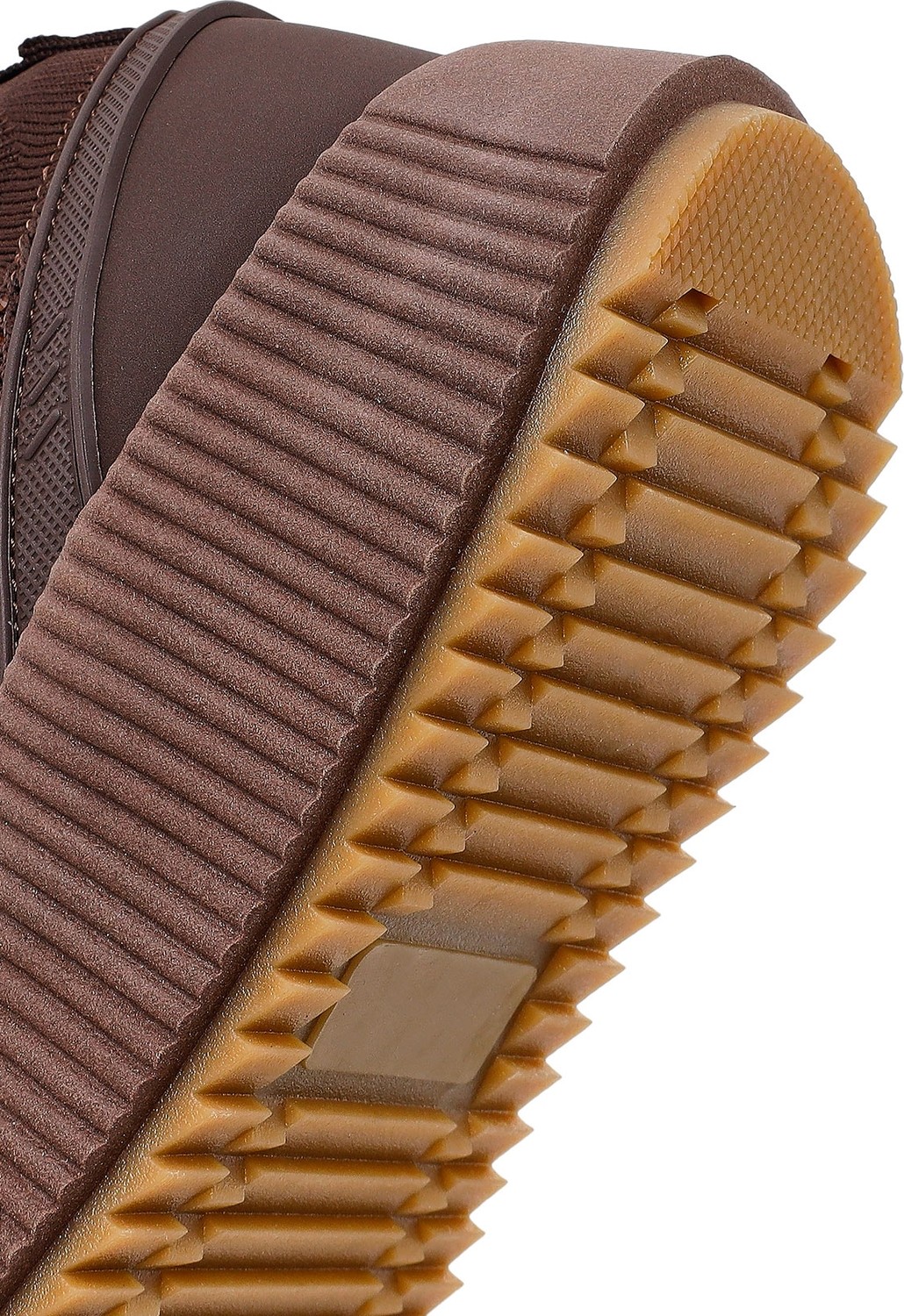 Derimod Zero Kadın Kahverengi Bağcıklı Kalın Tabanlı Taşlı Kumaş Sneaker 26PFD43156F görsel 8