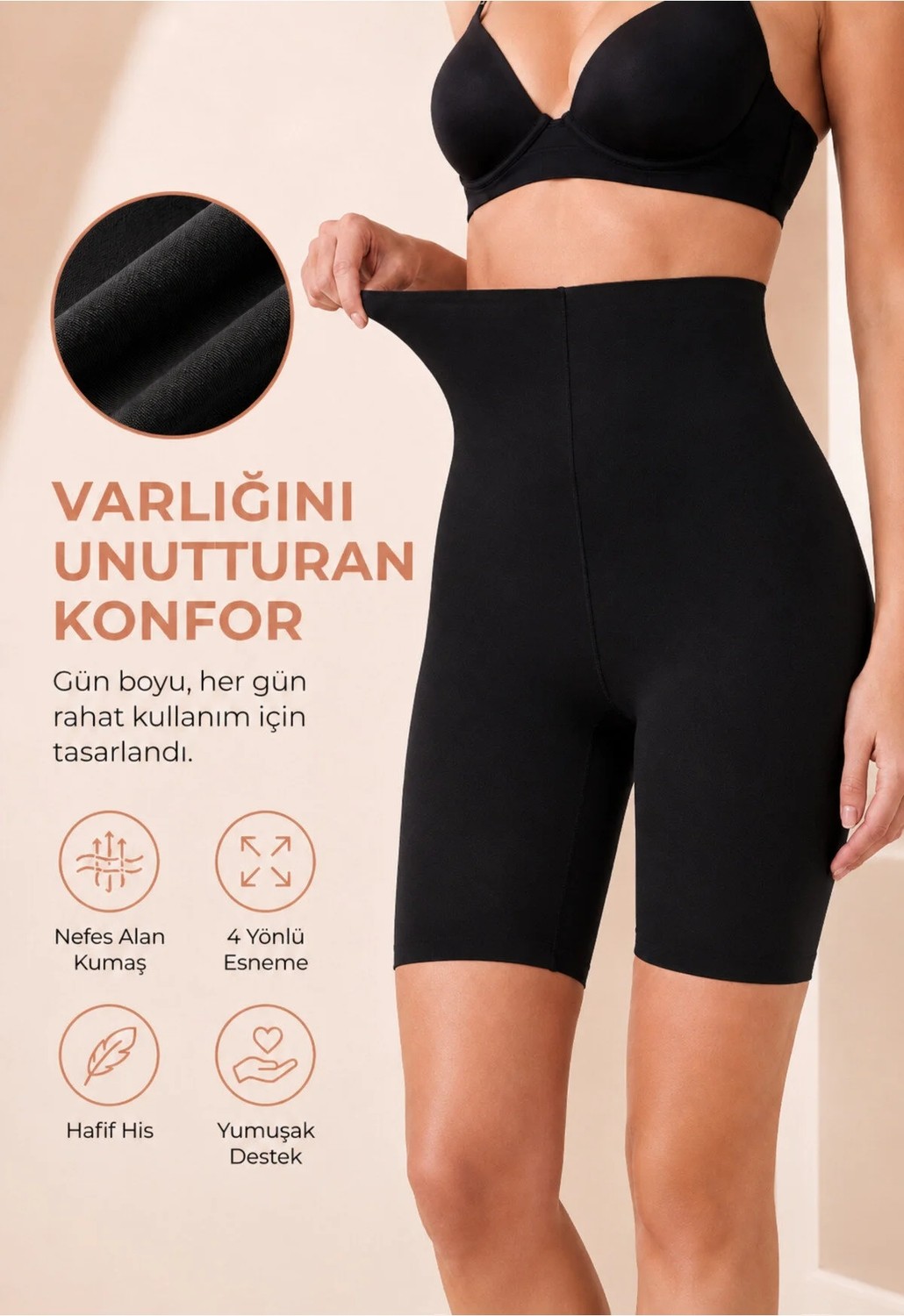 Formactive 3020 Kadın Lazer Kesim Korse - Push Up & Seamless Dikişsiz İç Giyim Siyah XL görsel 3
