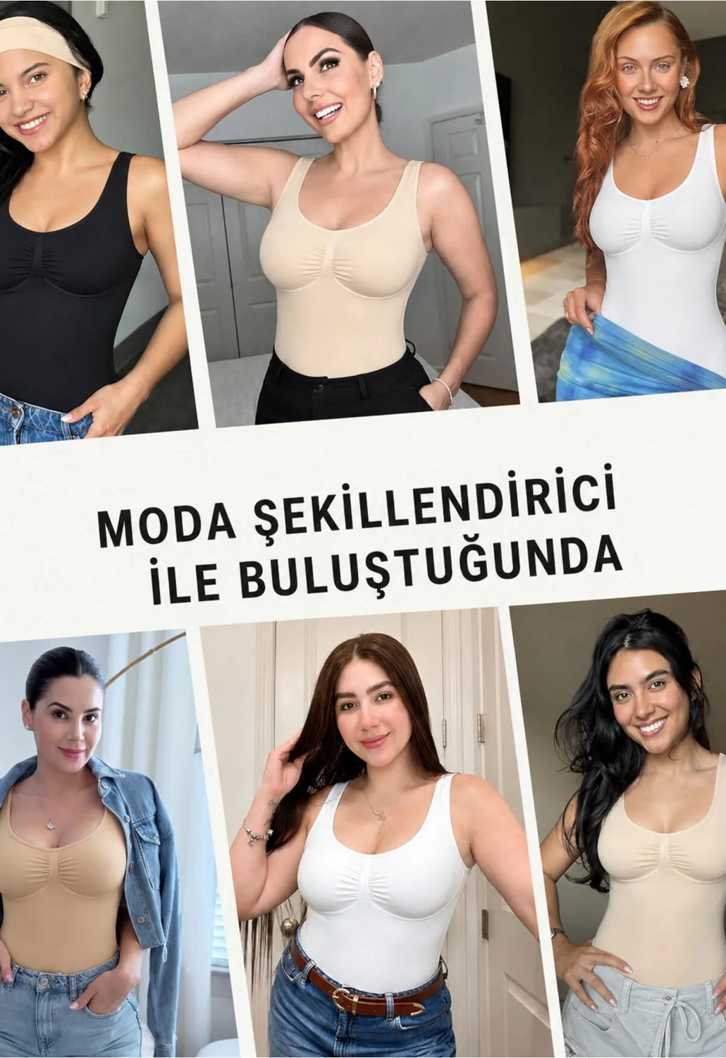 Formactive 1180 Kadın Askılı Atlet Dikişsiz Korse, Vücuda Oturan, Esnek ve Rahat Günlük İç Giyim - Ten 2XL görsel 4