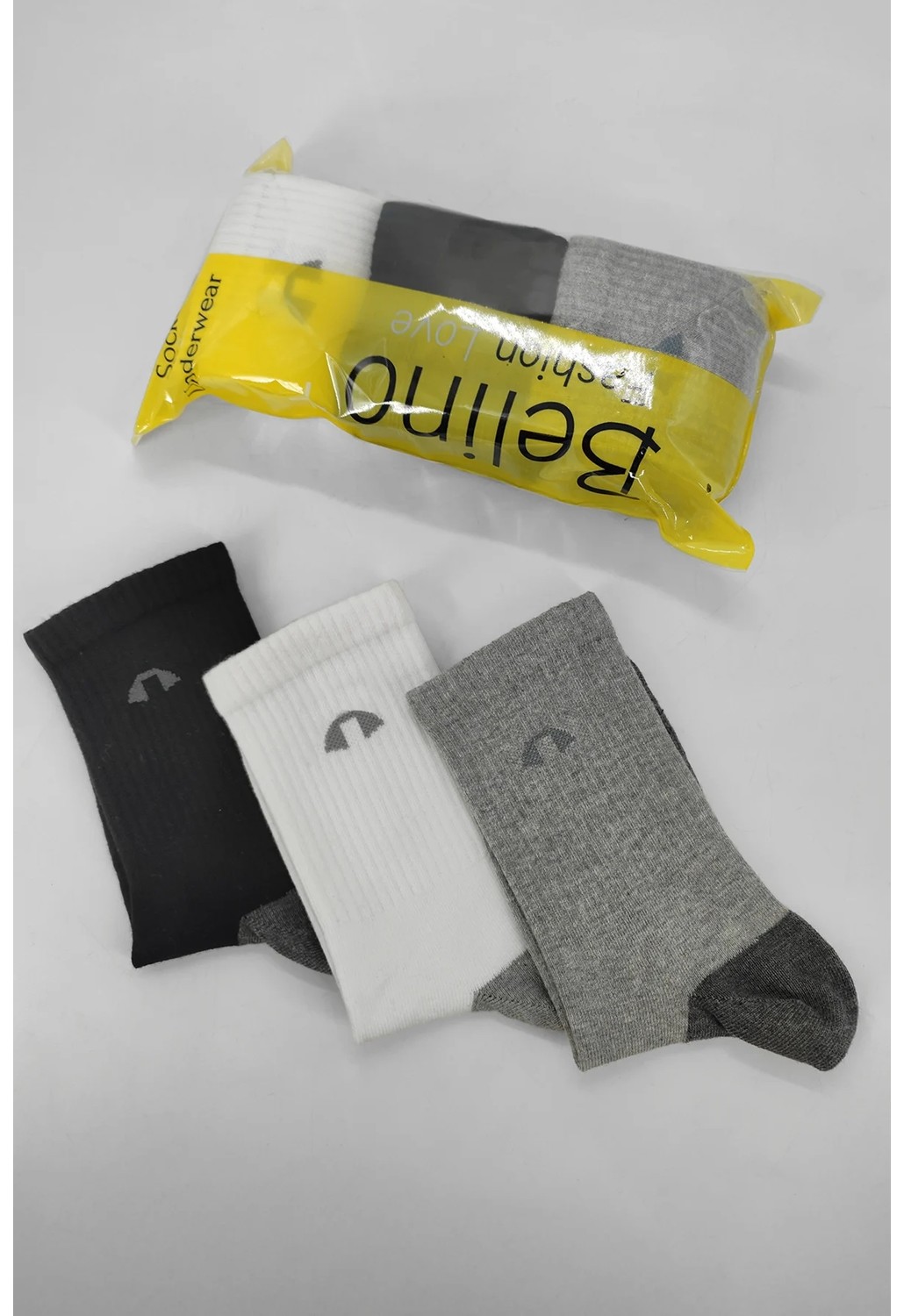 Belyy Beyaz Renkli 6 Lı Paket Erkek Spor Çorap görsel 8