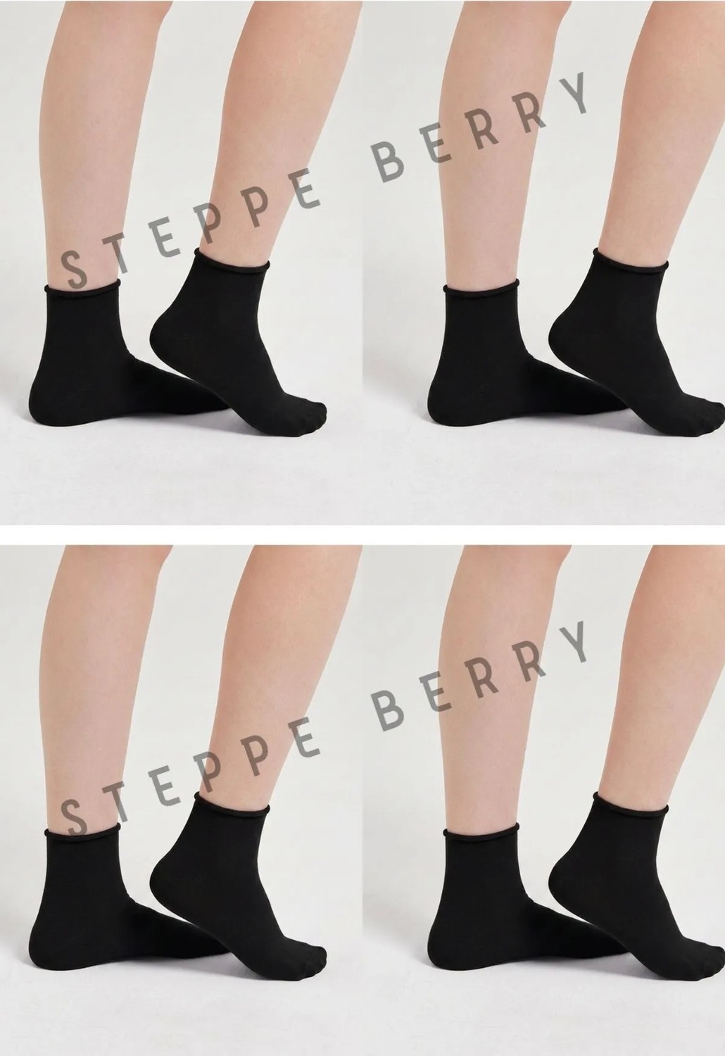 Steppe Berry 4'lü Yeni Sezon Kadın Dikişsiz Soket / Şeker Çorabı görsel 2