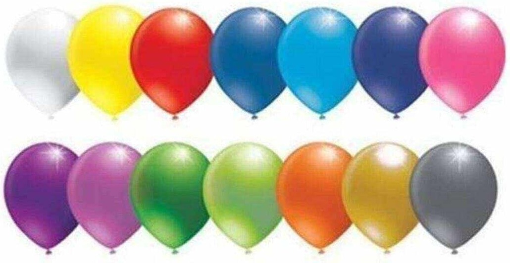 Feyza Design Metalik Renkli 50'li 12 Inç Lateks Balon Seti