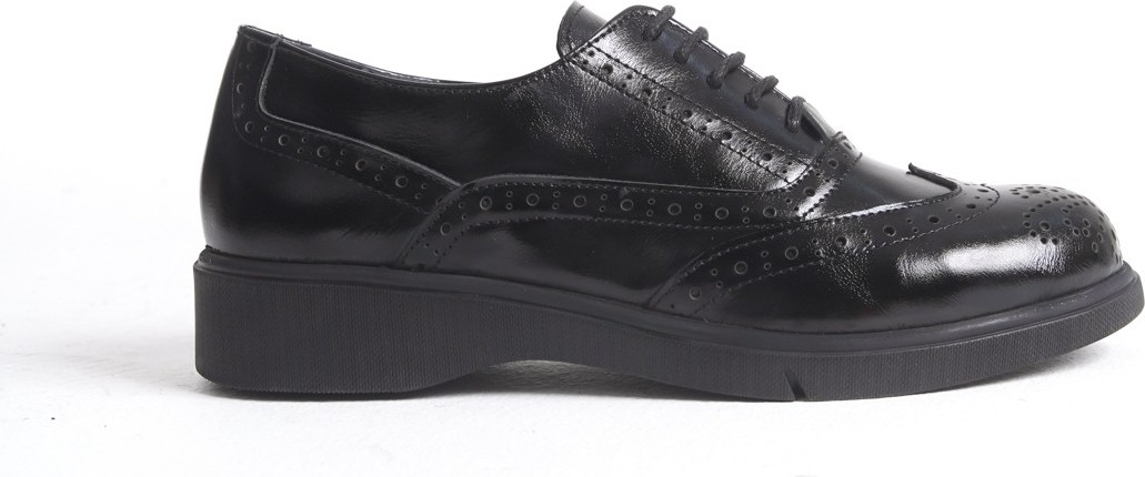 Özse Shoes Kadın Siyah Cilt Hakiki Doğal Deri Oxford Ayakkabı görsel 7