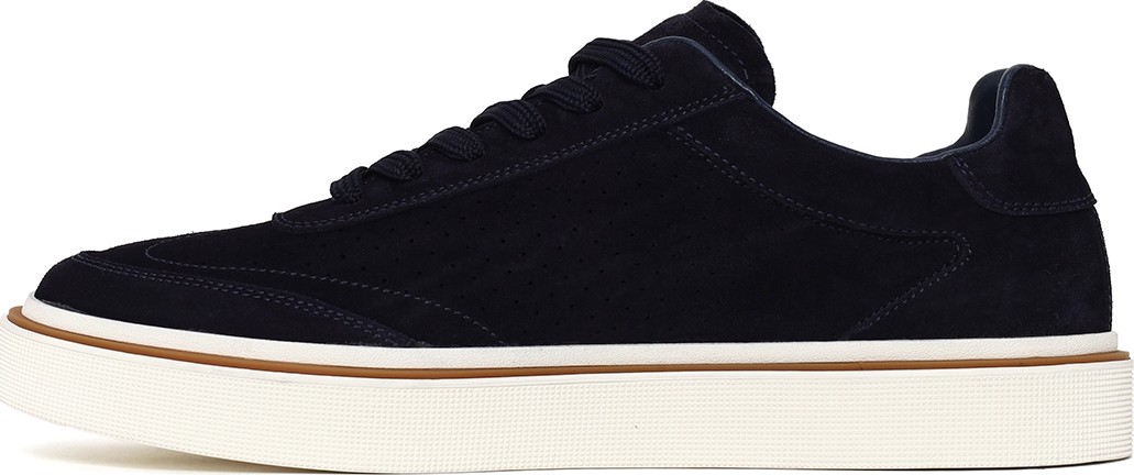 Derimod Erkek Lacivert Bağcıklı Kalın Tabanlı Süet Deri Sneaker 26SFD611610 görsel 3