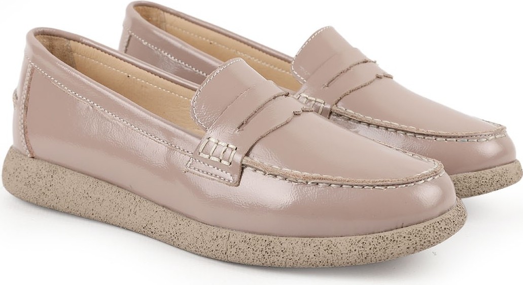 Libero L076.5604 Hakiki Rugan Deri Klasik Bantlı Esnek Düz Eva Taban Kadın Comfort Loafer Babet görsel 3