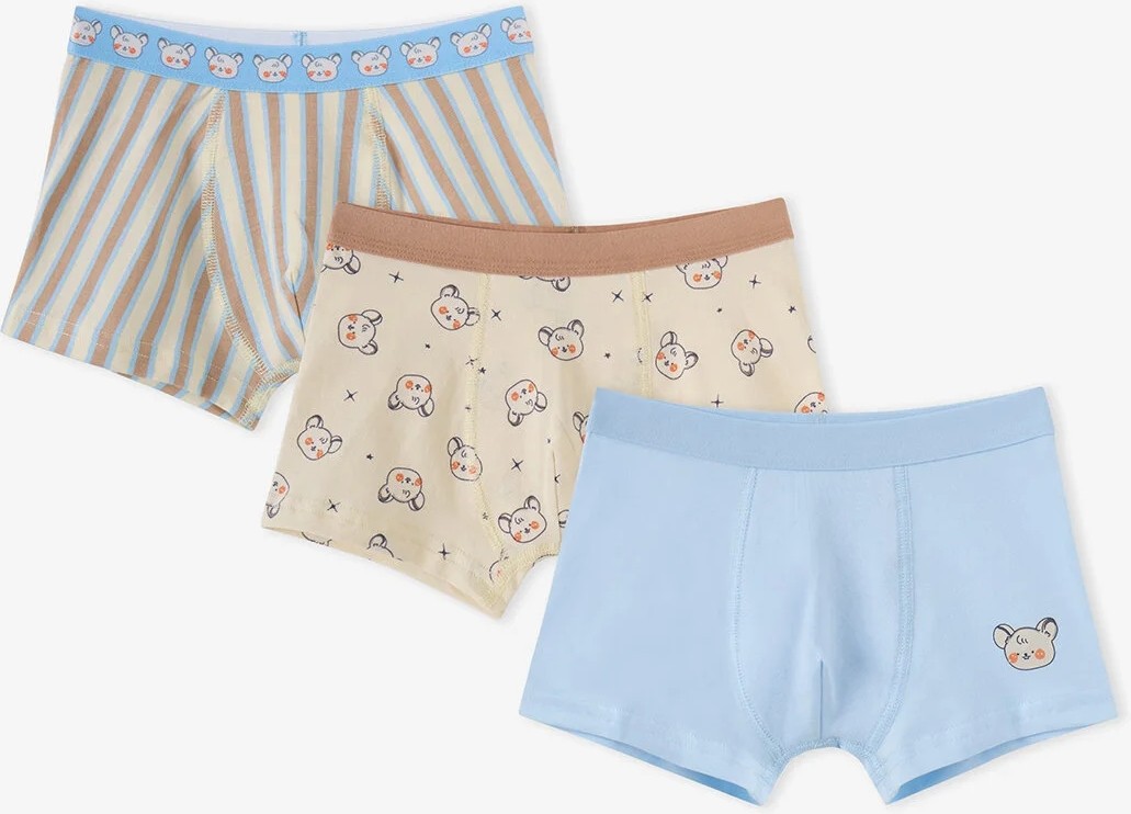 Penti Erkek Çocuk Mavi Cute Animals Pamuklu 3'lü Boxer