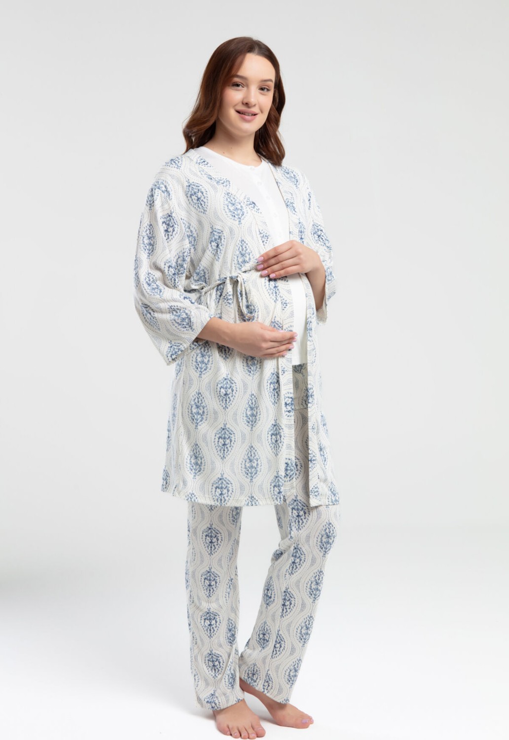 Arnetta Kadın Krem 3Lü Pijama Takımı görsel 2