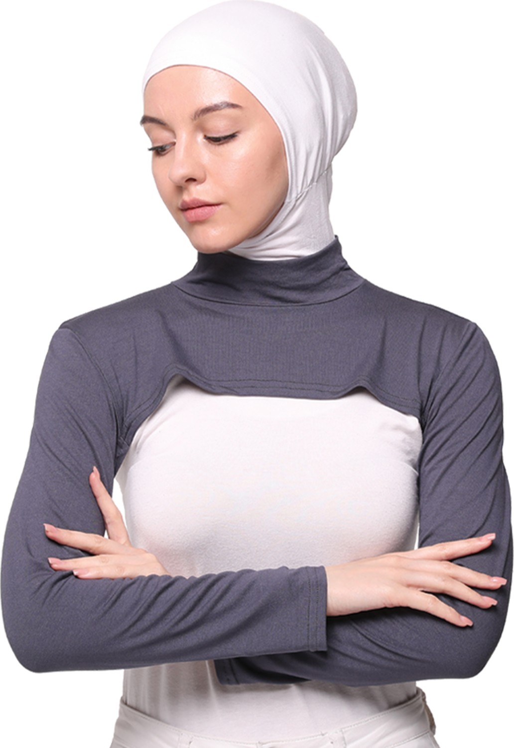 Altobeh Balıkçı Yakalı Boyunluklu Kolluk - Kahverengi