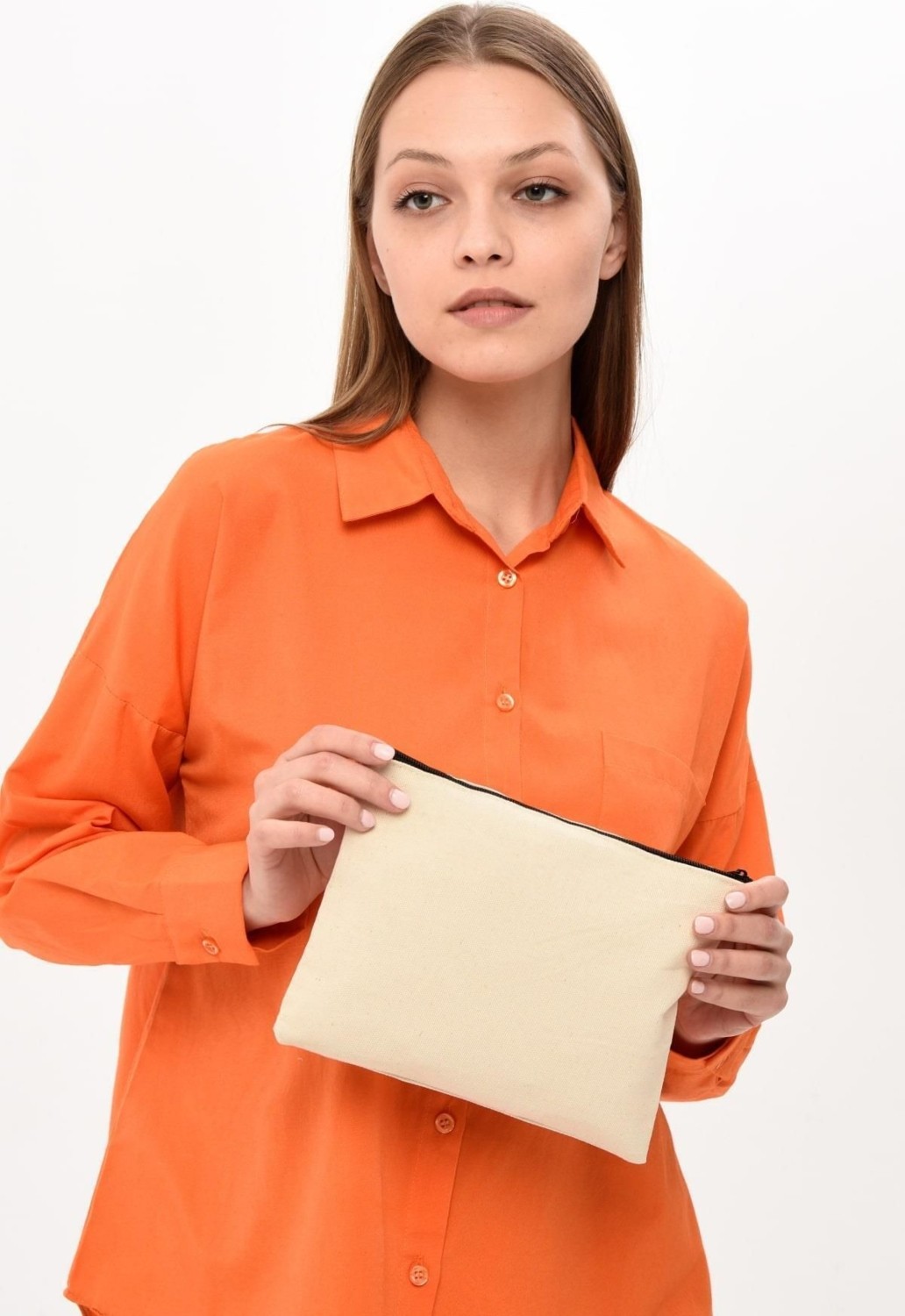 Çınar Bez Çanta Kanvas Kumaş Clutch Çanta (25x18) görsel 6