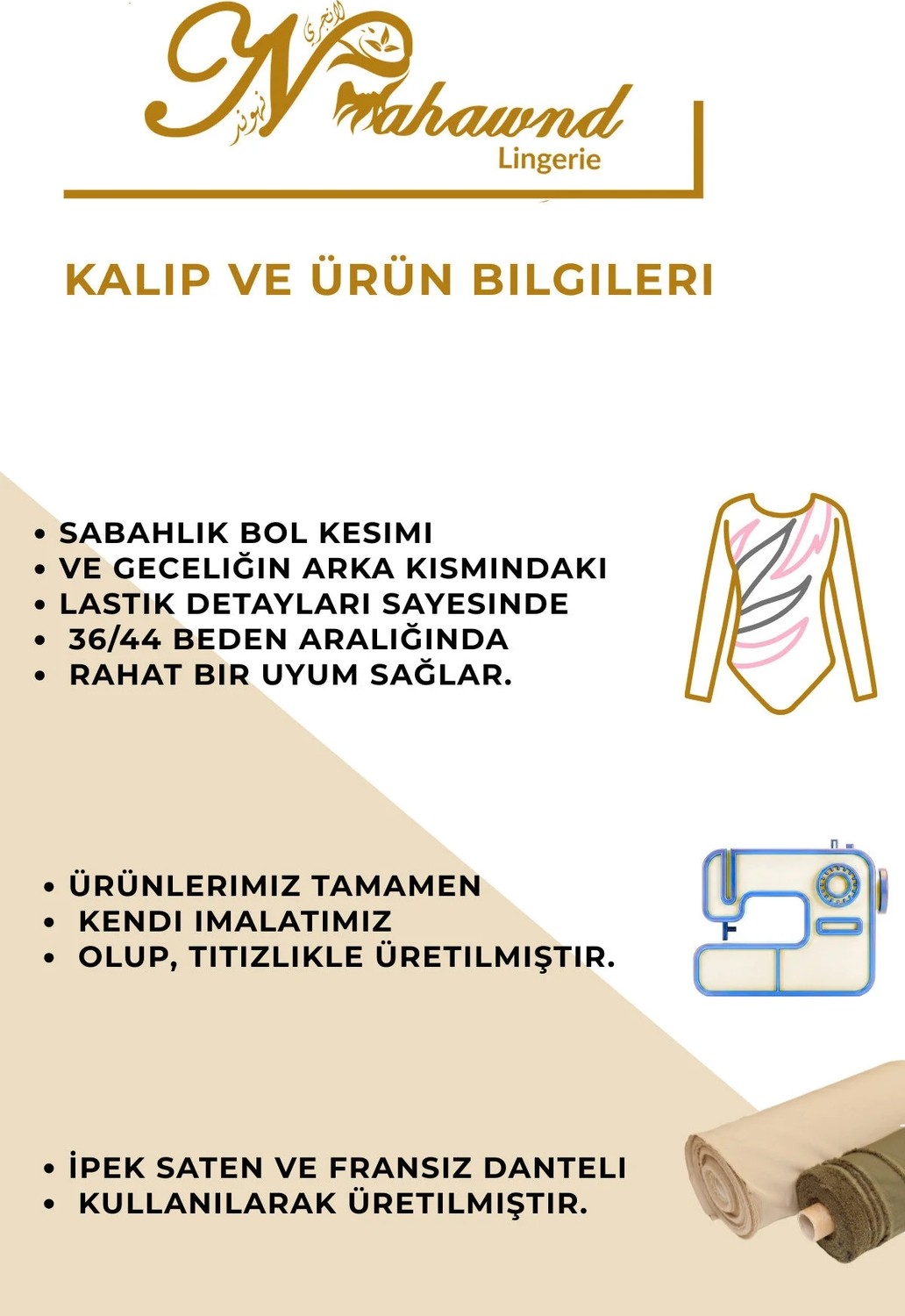 Lüx Wood Lüks Dantelli Güpür Detaylı Şık Sabahlık ve Gecelik Takımı - Premium Çeyizlik Set görsel 7