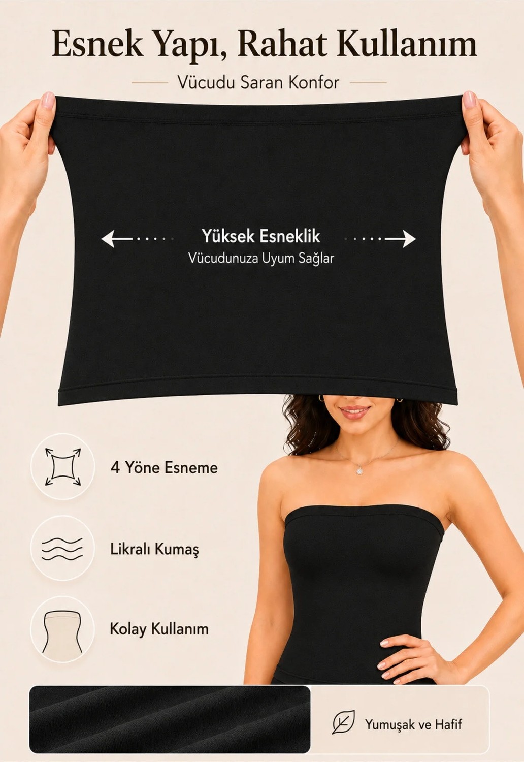 Formactive Kadın Likralı Straplez Body Bej - Uzun ve Esnek İç Giyim & Dikişsiz Atlet 2025