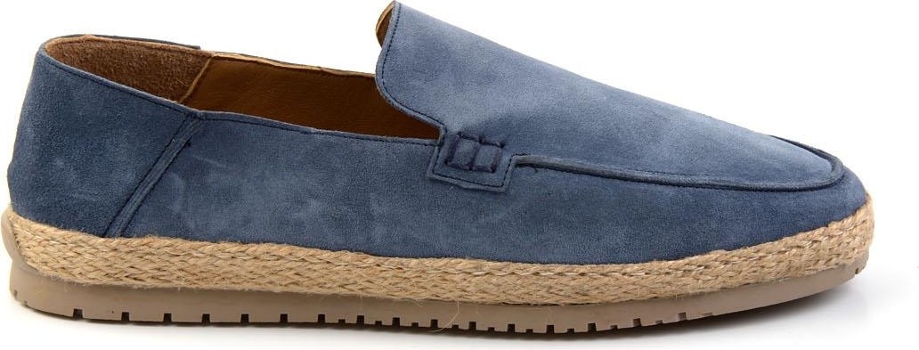 Bambi Lacivert Leather Erkek Espadril E01589500002