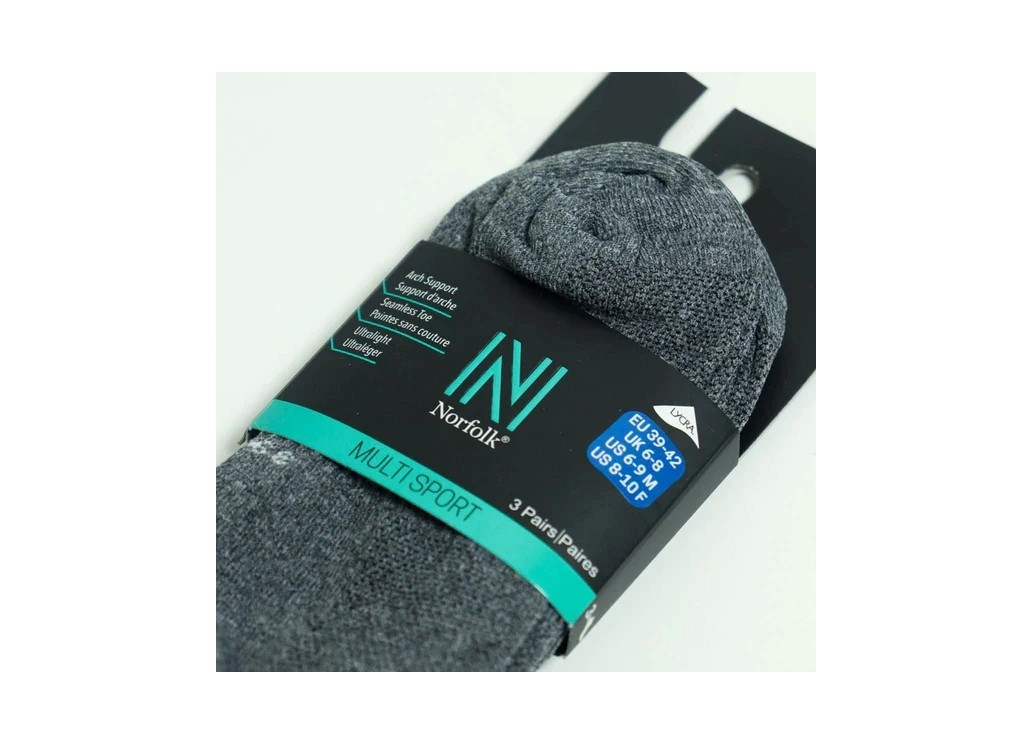 Norfolk Izzy Multi-Sport Ultra Hafif Düşük Kesim Çorabı 3'lü Paket görsel 5