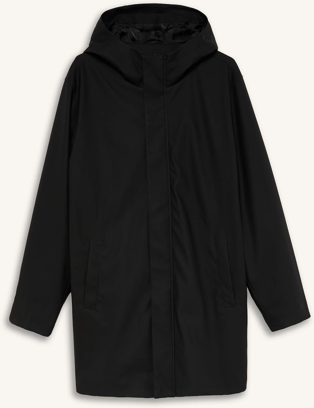 DeFacto Regular Fit Su Geçirmez Kapüşonlu Astarlı Çıtçıtlı Suni Deri Parka H2892AX26AU görsel 6