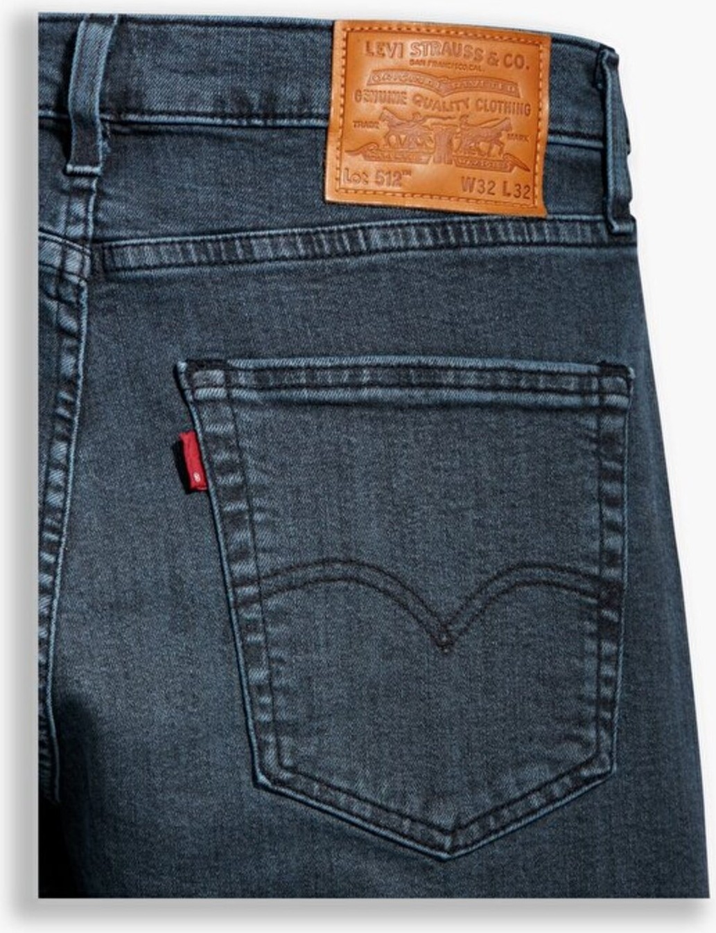 Levi's ® 512™ Slim Taper Erkek Jean Pantolon Regular Fit Denim Kumaş Richmond Blue Black görsel 6