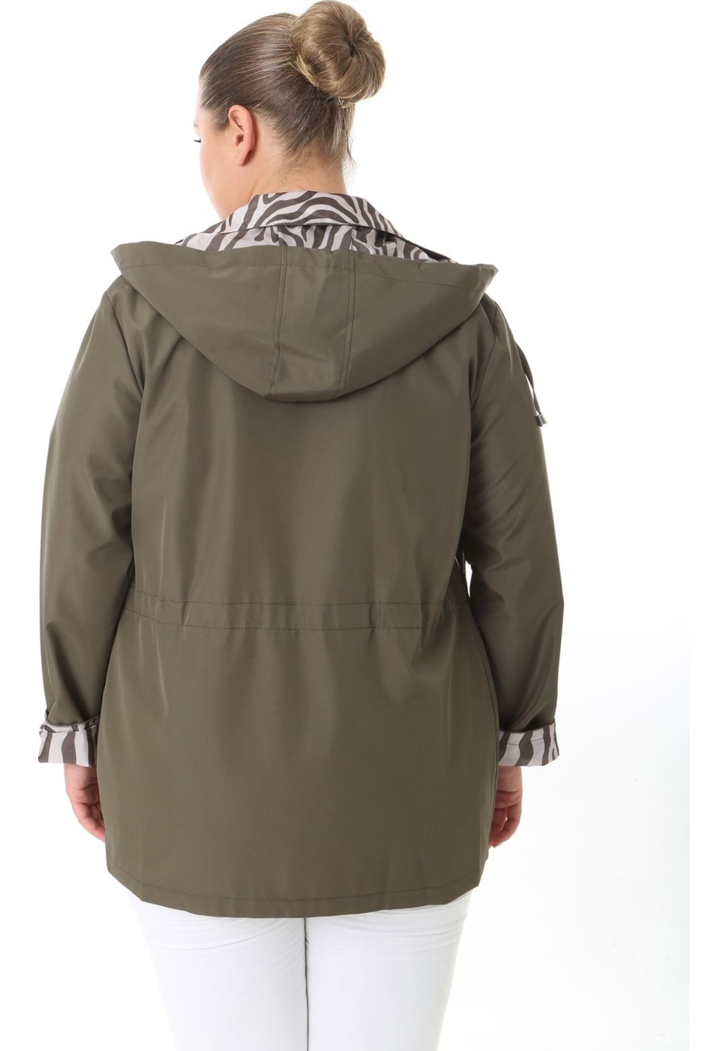 TUTveAL Collection Mevsimlik Mont, Suya Dayanıklı Mont, Büyük Beden Mont, Astarlı Mont, Kapüşonlu Trençkot, Lacivert görsel 7