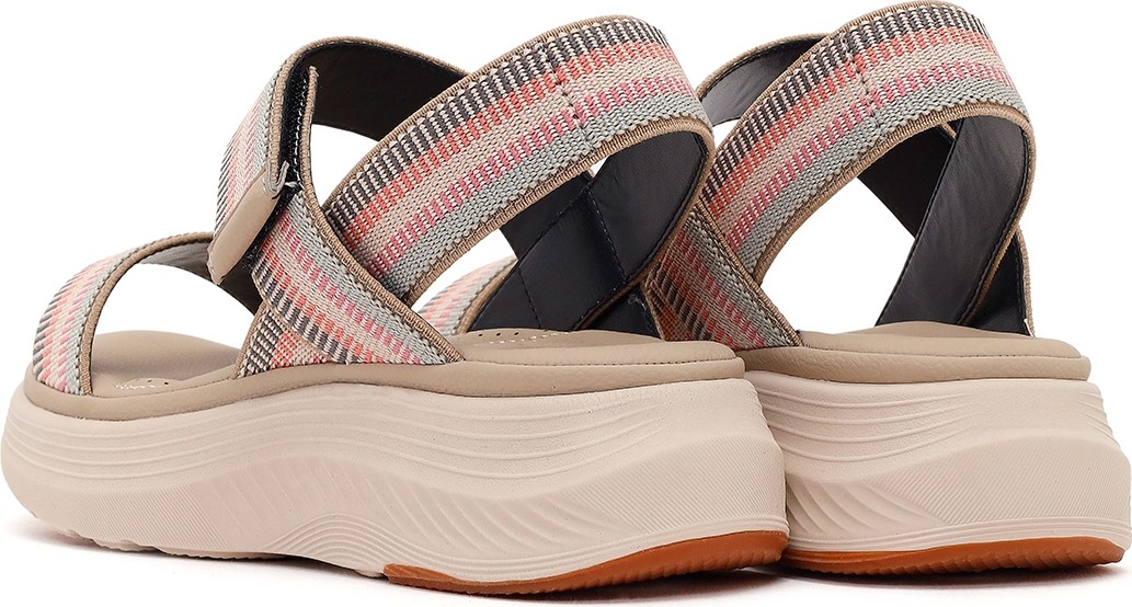 Derimod Kadın Bej Bantlı Kalın Tabanlı Kumaş Comfort Sandalet 26SFE46396F görsel 6