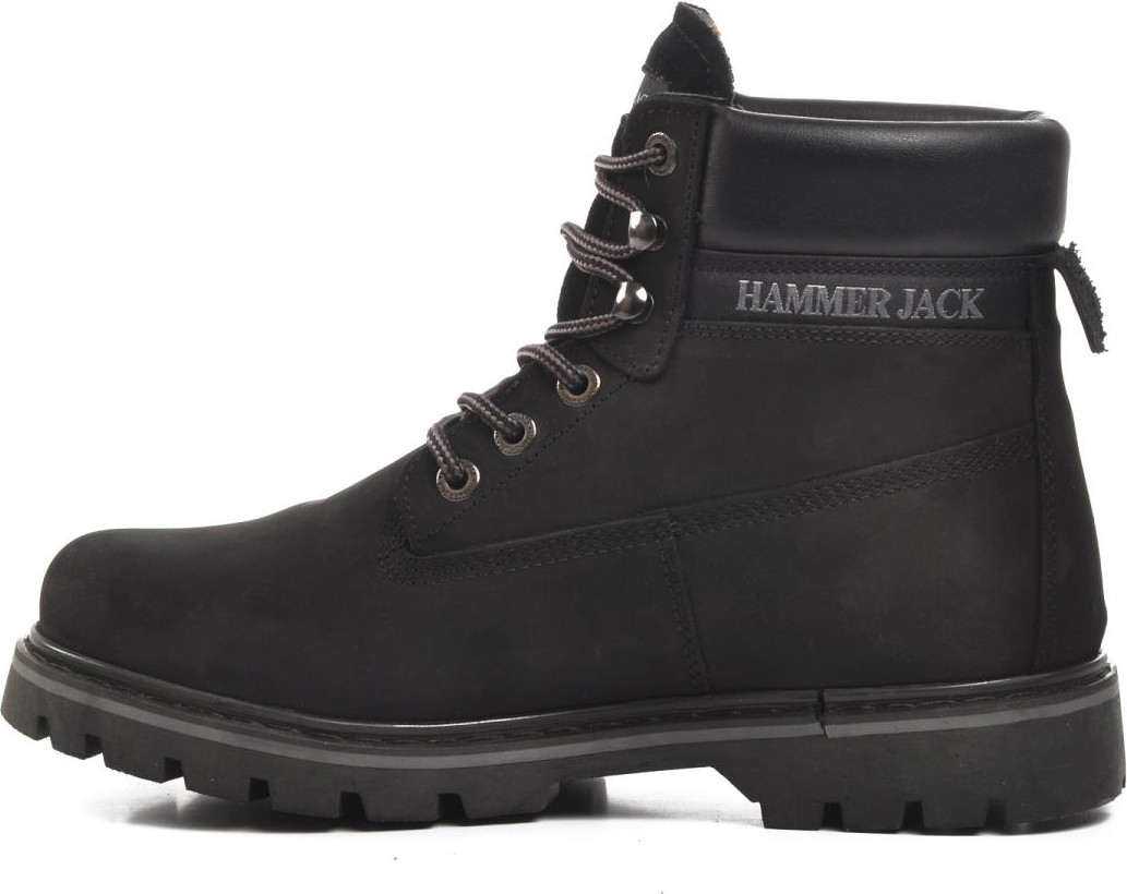 Hammer Jack 102 16600 Siyah Nubuk Hakiki Deri Erkek Bot görsel 3