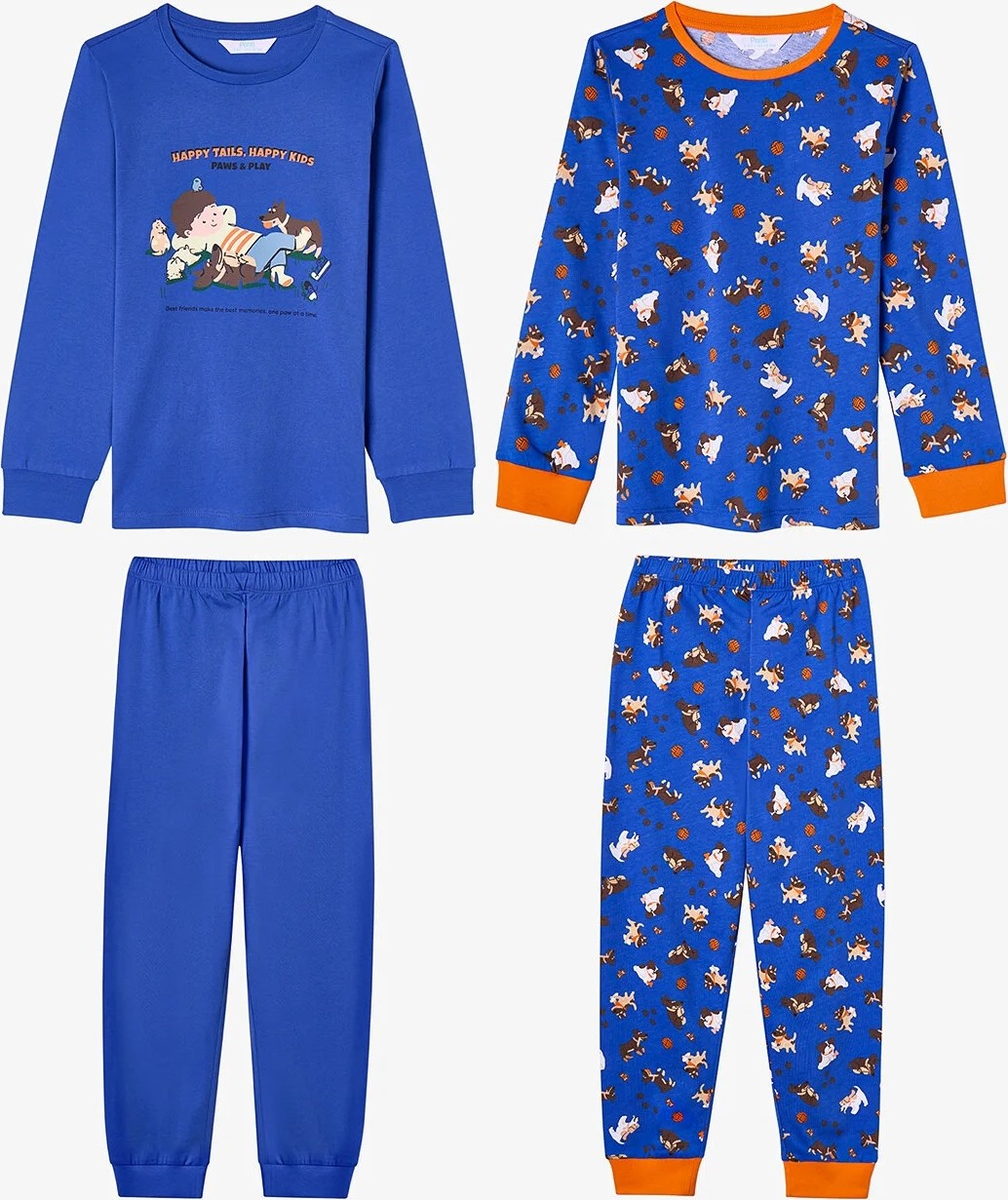 Penti Erkek Çocuk Saks Paws&play Pamuklu Uzun Kollu 2'li Pijama Takımı