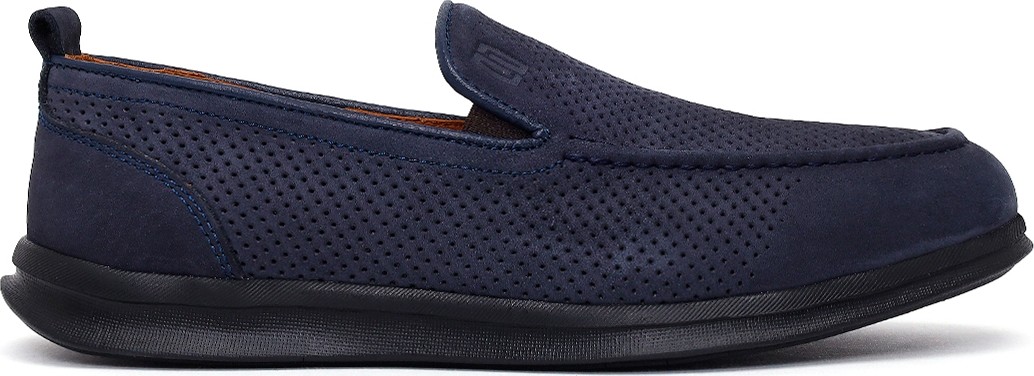 Derimod Erkek Lacivert Nubuk Deri Loafer 26SFD7657V3