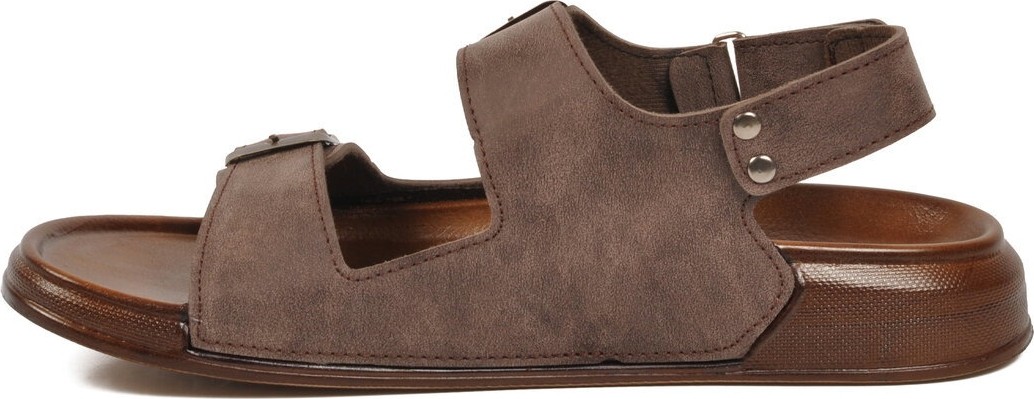 Pierre Cardin Kahve Cırtlı Erkek Düz Sandalet görsel 4