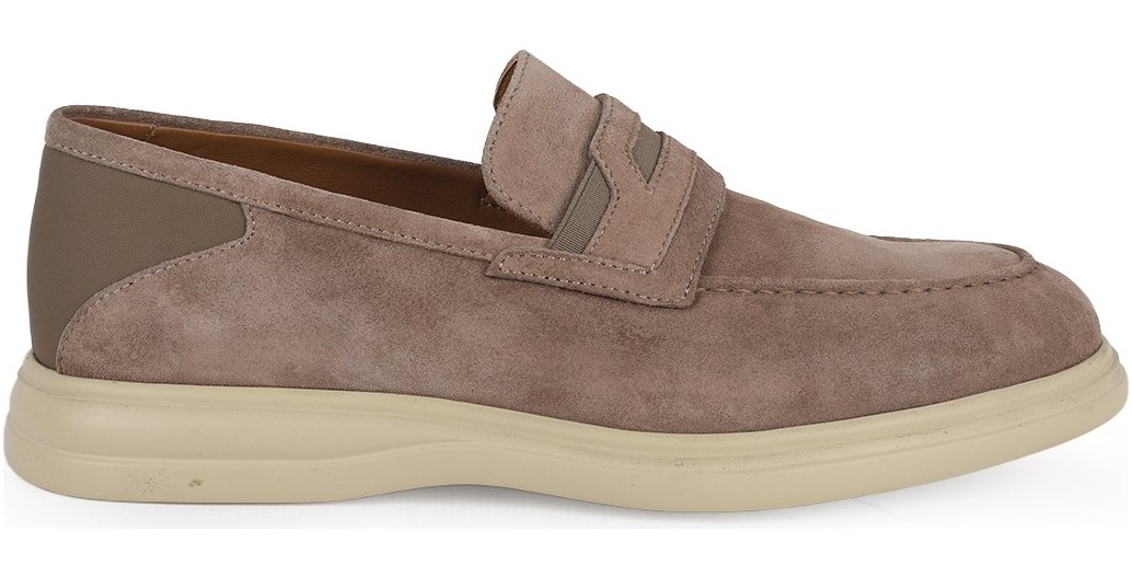 Libero L6020 Taba Hakiki Süet Ultra Hafif Eva Taban Erkek Penny Loafer Casual Ayakkabı görsel 6