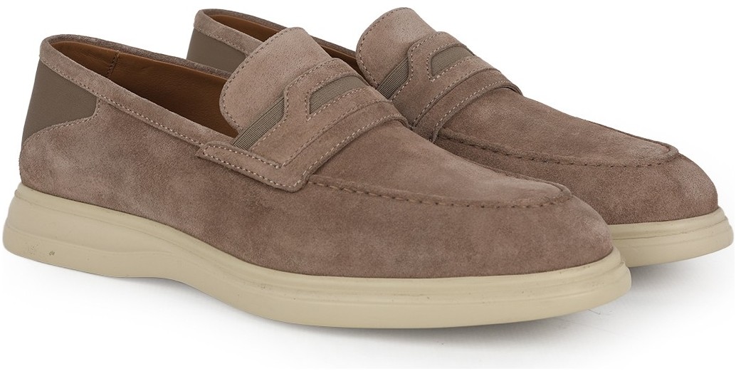 Libero L6020 Taba Hakiki Süet Ultra Hafif Eva Taban Erkek Penny Loafer Casual Ayakkabı görsel 7