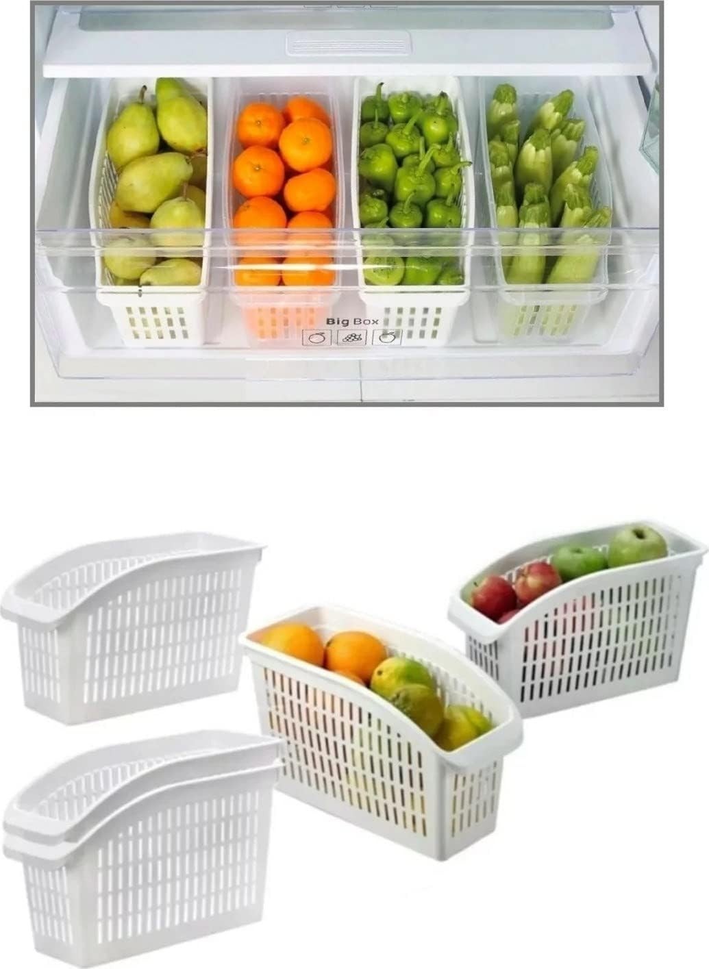 Özkaya Store Buzdolabı Içi Düzenleyici Dolap Içi Düzenleyici Organizer 4'lü