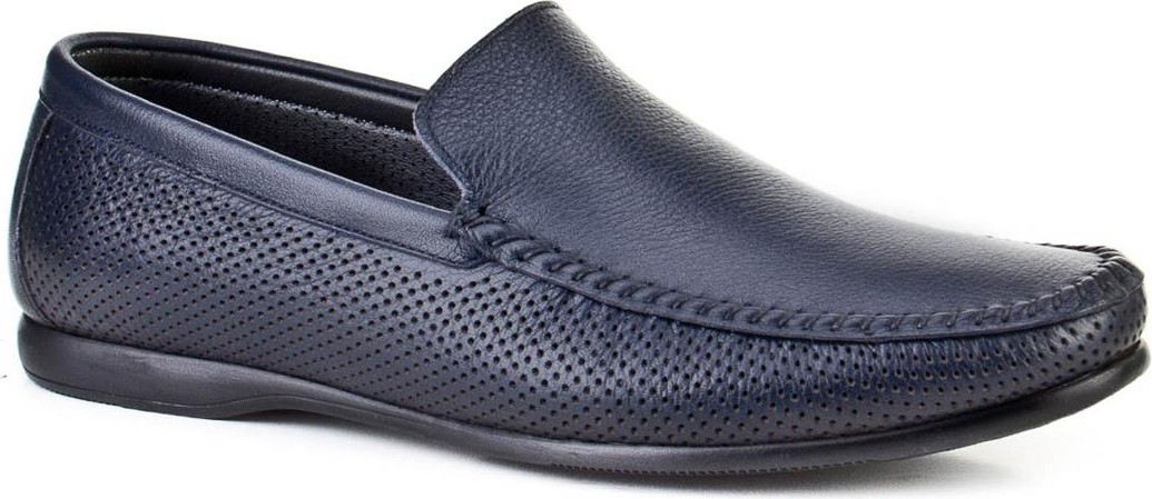Cabani Hakiki Deri Lacivert Erkek Loafer