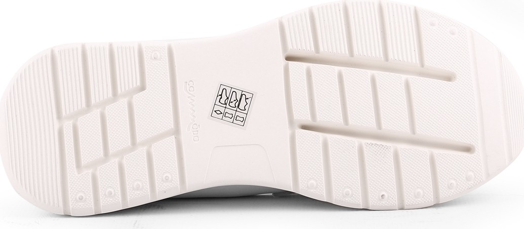 Libero LZ5085 Beyaz Hakiki Deri Metal Köprülü Kalın Esnek Taban Kadın Comfort Loafer Sneaker görsel 4