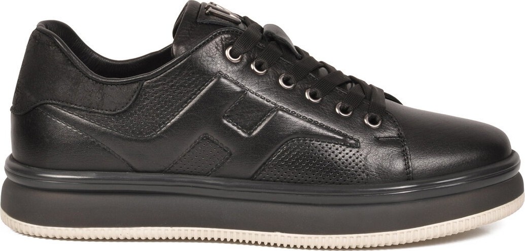 Voyager Siyah Hakiki Deri Erkek Casual Sneaker Memory Taban Premium Casual Ayakkabı M030 M görsel 2